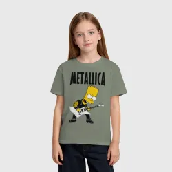 Детская футболка хлопок Металлика Барт Симпсон - фото 2