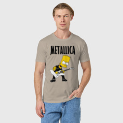 Мужская футболка хлопок Металлика Барт Симпсон - фото 2