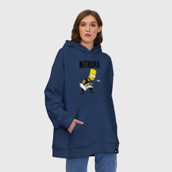 Худи SuperOversize хлопок Металлика Барт Симпсон - фото 2