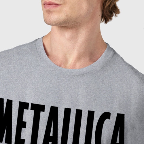 Мужская футболка хлопок Металлика Барт Симпсон, цвет меланж - фото 6