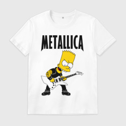 Мужская футболка хлопок Металлика Барт Симпсон