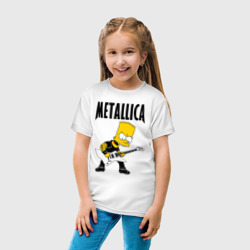 Детская футболка хлопок Металлика Барт Симпсон - фото 2