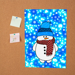 Постер Снеговик в шапке - фото 2