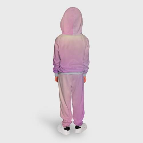 Детский костюм с толстовкой 3D Поза лотоса в йоге, цвет меланж - фото 4