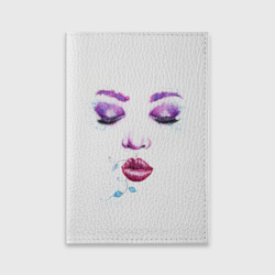 Обложка для паспорта матовая кожа Лицо милой девушки