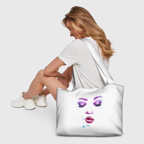 Пляжная сумка 3D Лицо милой девушки - фото 6