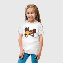 Детская футболка хлопок Мопс - крутой пауэрлифтер! - фото 2
