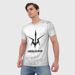 Мужская футболка 3D Code Geass с потертостями на светлом фоне - фото 2