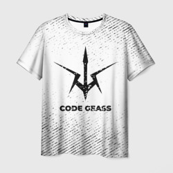 Мужская футболка 3D Code Geass с потертостями на светлом фоне