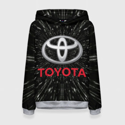 Женская толстовка 3D Тойота, эмблема, автомобильная тема