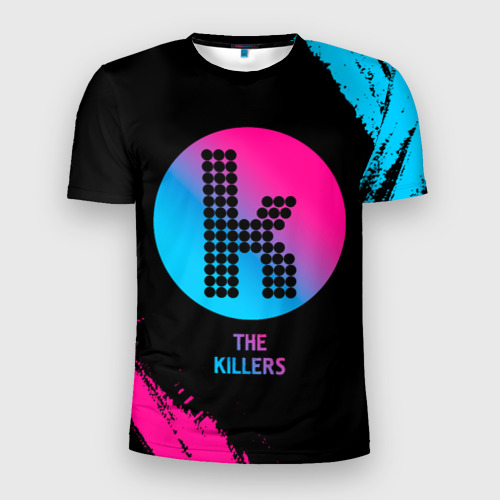 Мужская футболка 3D Slim The Killers - neon gradient, цвет 3D печать