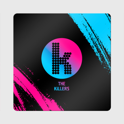 Магнит виниловый Квадрат The Killers - neon gradient