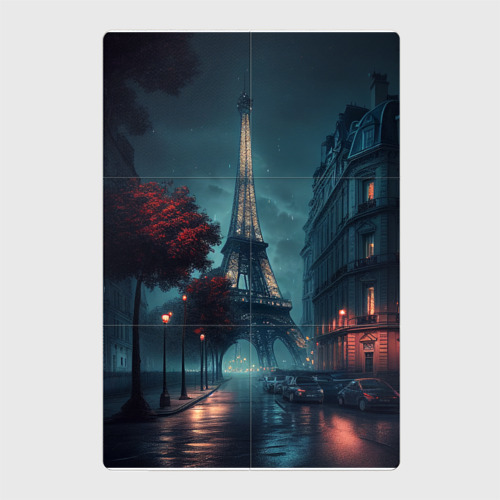 Магнитный плакат 2Х3 Нейросеть - Ночной Париж