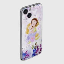 Чехол для iPhone 15 силиконовый с защитой камеры Подарок любимой мамочке! - фото 2