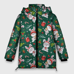 Женская зимняя куртка Oversize Merry Christmas Rabbit 2023