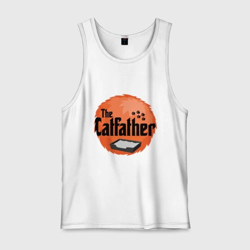 Мужская майка хлопок Cat father