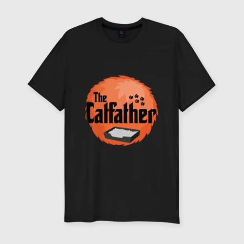 Мужская футболка хлопок Slim Cat father