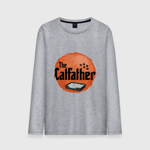 Мужской лонгслив хлопок Cat father