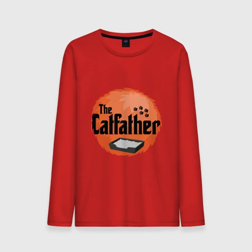 Мужской лонгслив хлопок Cat father