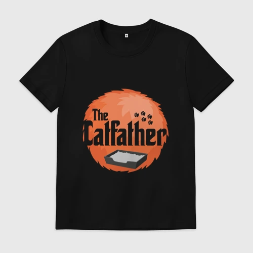 Мужская футболка хлопок Cat father