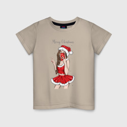 Детская футболка хлопок Снегурочка селфи