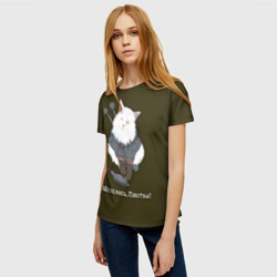 Женская футболка 3D Котьмак Плотва коричневый - фото 2
