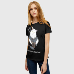 Женская футболка 3D Котьмак Плотва чёрный - фото 2