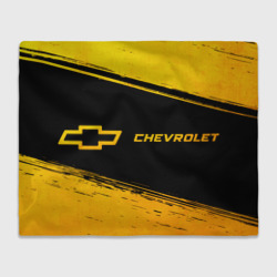 Плед 3D Chevrolet - gold gradient: надпись и символ