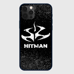 Чехол для iPhone 12 Pro Max Hitman с потертостями на темном фоне