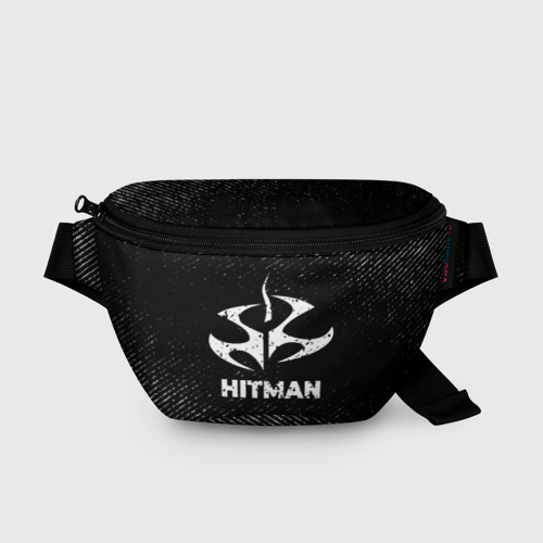 Поясная сумка 3D Hitman с потертостями на темном фоне