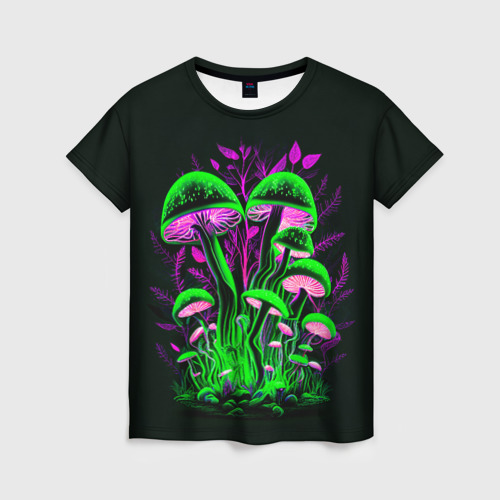 Женская футболка 3D Фантастические кислотные грибы, цвет 3D печать
