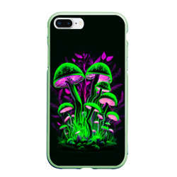 Чехол для iPhone 7Plus/8 Plus матовый Фантастические кислотные грибы