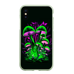 Чехол для iPhone XS Max матовый Фантастические кислотные грибы