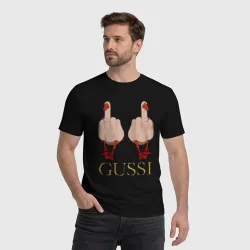 Мужская футболка хлопок Два весёлых гуся - Gussi - fashion 2055 - фото 2