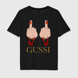 Мужская футболка хлопок Oversize Два весёлых гуся - Gussi - fashion 2055