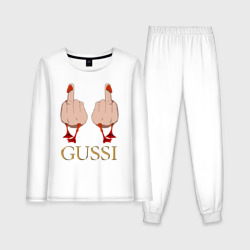 Женская пижама с лонгсливом хлопок Два весёлых гуся - Gussi - fashion 2055