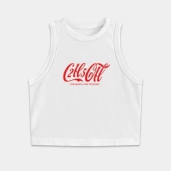 Женская укороченная майка-топ хлопок C2H5OH Праздник к нам приходит