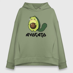 Avocado - AvoCATo - Joke – Женское худи Oversize хлопок с принтом купить со скидкой в -20%
