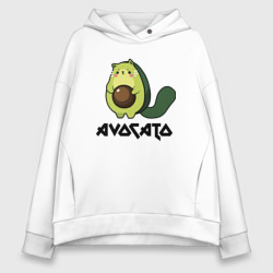 Avocado - avocato joke – Женское худи Oversize хлопок с принтом купить со скидкой в -20%