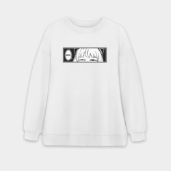 Женский свитшот oversize без начеса хлопок Аня форджер - Хехе