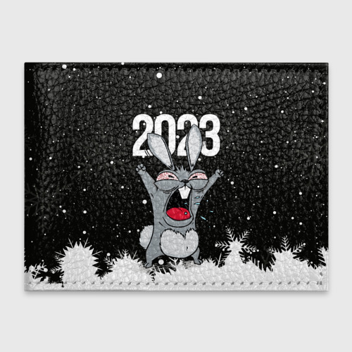 Обложка на студенческий билет Злой кролик 2023 (кожаная)