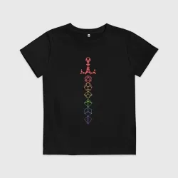 Детская футболка хлопок Rainbow Dice Sword