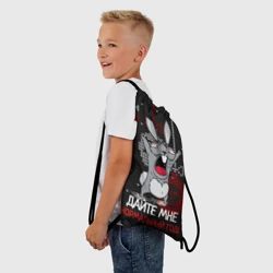 Рюкзак-мешок 3D Дайте мне нормальный год - ugly sweater rabbit - фото 2