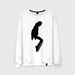 Мужской свитшот хлопок Силуэт Майкла Джексона - Minimalism