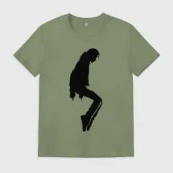 Мужская футболка хлопок Силуэт Майкла Джексона - Minimalism