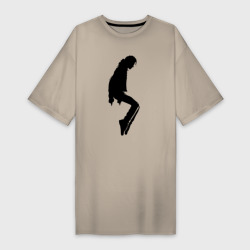 Платье-футболка хлопок Силуэт Майкла Джексона - Minimalism