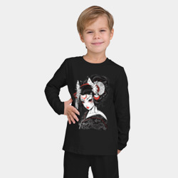 Детская пижама с лонгсливом хлопок Гейша киска - фото 2