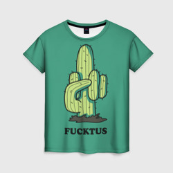 Женская футболка 3D Fucktus cactus