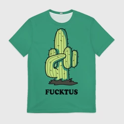 Мужская футболка 3D Fucktus cactus