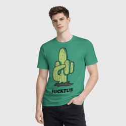 Мужская футболка 3D Fucktus cactus - фото 2